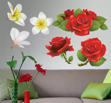Colecție de decaluri de flori - TenStickers