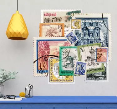 Coli timbre austria decal perete - TenStickers