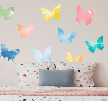 Colorat fluturi decor de perete cameră de zi - TenStickers