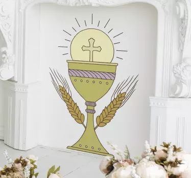 Comuniune potir decal - TenStickers