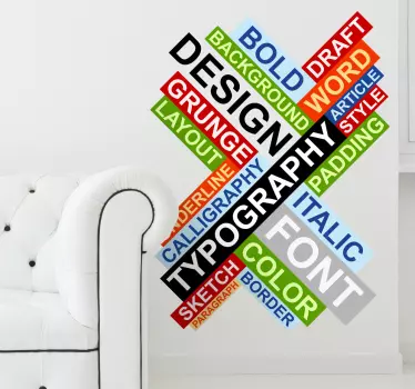 Concepte tipografie autocolant de perete text - TenStickers