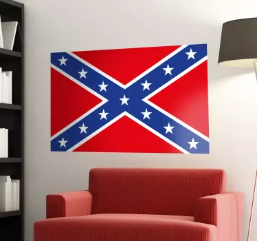 Confederarea steagului steag decal - TenStickers