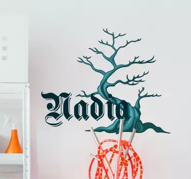 Copac spooky cu autocolant cu numele personalizat de halloween - TenStickers