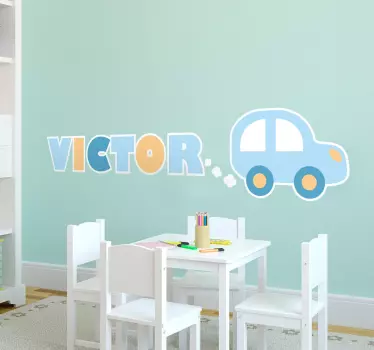 Copii auto personalizate cu autocolant de perete nume - TenStickers