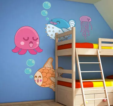 Copii decals de somn fericit somn - TenStickers