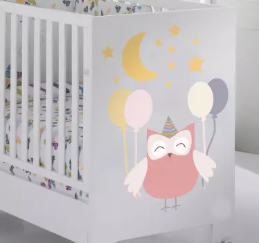 Copii owl party copii decal - TenStickers