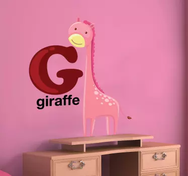 Copii scrisoare g autocolant girafa - TenStickers