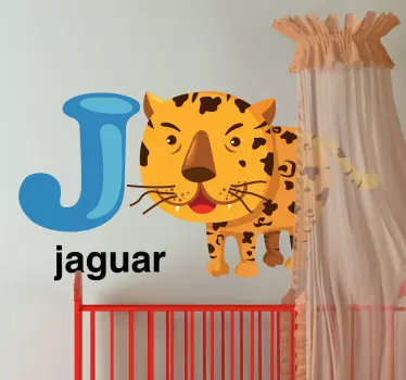 Copii scrisoare j autocolant - TenStickers