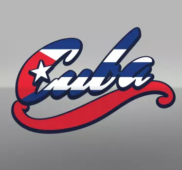 Cuba scrisoare steag decal - TenStickers