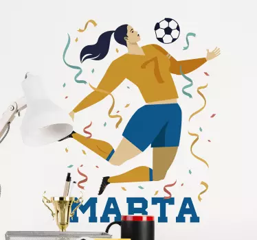 Cupa mondială pentru femei cu autocolant de perete de nume - TenStickers