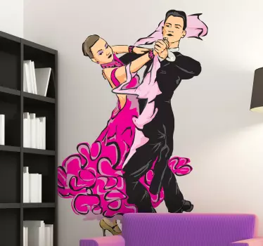 Cuplu dansând autocolant decorativ - TenStickers