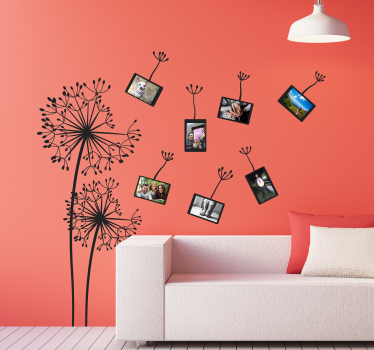 Dandelion poze decal perete flori - TenStickers