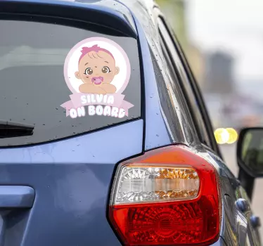 Decal pentru masina fata la bord bebe la bord - TenStickers