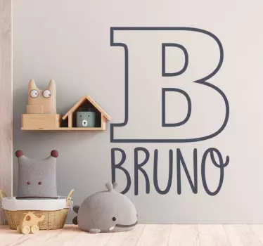 Decal personalizat cu nume conturat - TenStickers