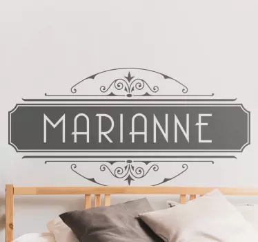 Decal personalizat cu nume ornamentale - TenStickers