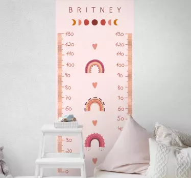 Decal personalizat grafic înălțime roz - TenStickers