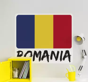 Decal personalizat steag românesc - TenStickers