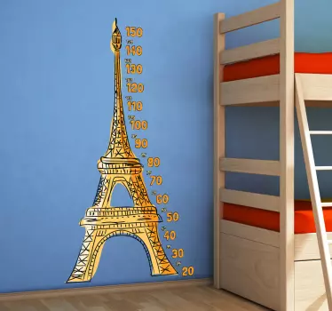 Decalaj grafic al înălțimii turnului eiffel - TenStickers