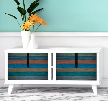 Decalaj mobilier din lemn natural - TenStickers