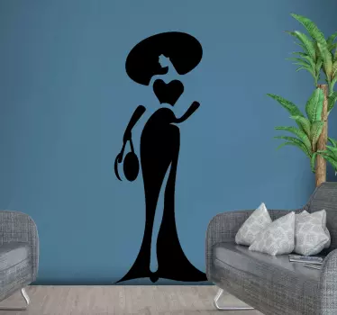 Decalcomanie de perete de moda abstracta de frumusete - TenStickers