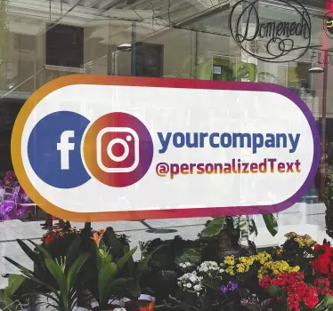 Decalcomanie pentru fereastra magazinului instagram - TenStickers
