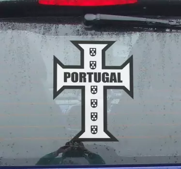 Decalcomanie portugheză cruce auto - TenStickers