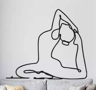 Decalcomanii de gimnastă minimalistă - TenStickers