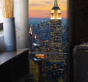 Decalcomanii frigider manhattan skyline - TenStickers