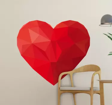 Decoami origami inimă dragoste perete decal - TenStickers