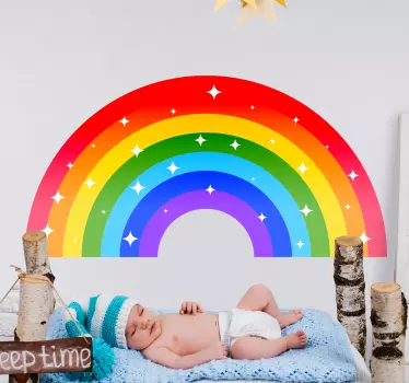 Decolorare decalcomanie perete colorat curcubeu - TenStickers