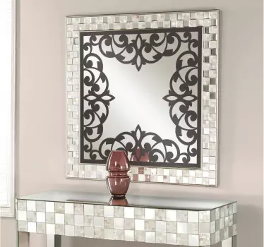 Decolteu vintage cu cadru floral - TenStickers