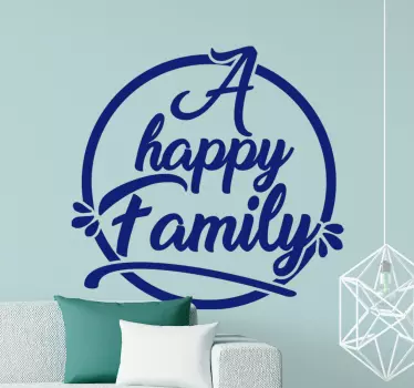 Decor de casă fericită pentru perete de familie - TenStickers