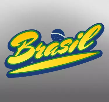 Decor de perete cu inscripții de pavilion brasil - TenStickers
