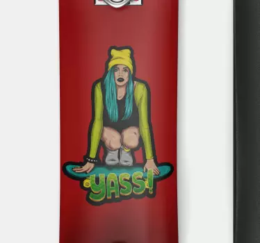 Decor de perete pentru fete de skateboard - TenStickers