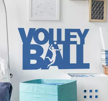 Decor de perete text de volei - TenStickers
