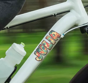 Desen personalizat autocolant biciclete nume - TenStickers