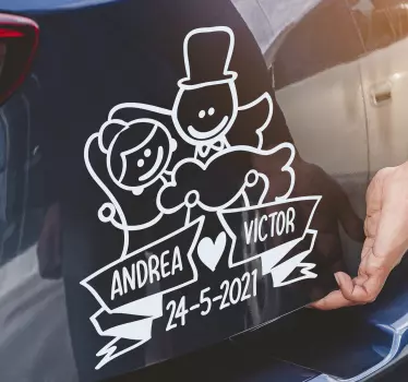 Desenează prietenii cu denumire de vinilă nunta - TenStickers