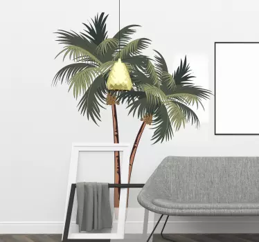 Desenul palmierului decal de perete - TenStickers