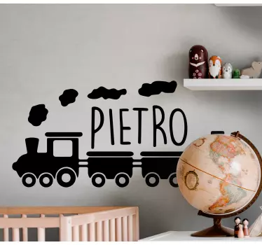 Design frumos tren și autocolant personalizat nume - TenStickers