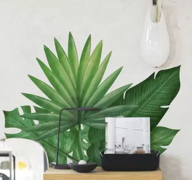 Diferite frunze tropicale decalcomanii de plante - TenStickers