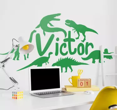 Diverse autocolante de perete personalizate dinozauri - TenStickers