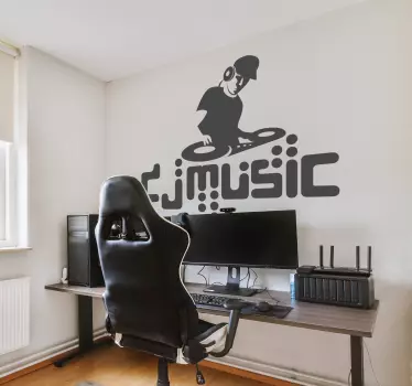 Dj muzică de perete autocolant - TenStickers