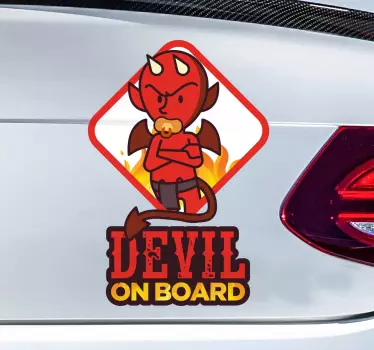 Dracu copil în autocolant auto - TenStickers