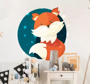 Drăguț de vulpe desenând autocolant de animale sălbatice - TenStickers