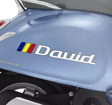 Drapelul româniei în dreptunghi și autocolante cu nume personaliz - TenStickers