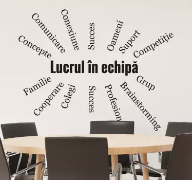 Lucrul în echipă cercul de afaceri autocolant - TenStickers