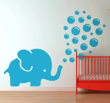 Elefant suflare bule de perete autocolant - TenStickers