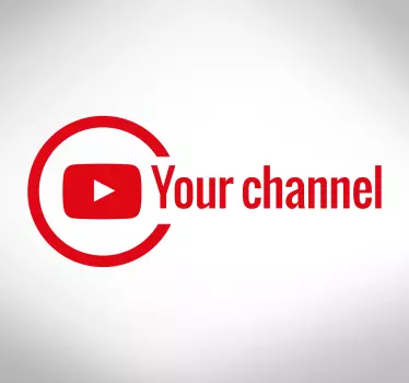 Eticheta de fereastra personalizabilă cu etichetă youtube - TenStickers