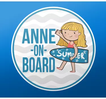 Etichete animale aventură personalizată pe surf - TenStickers