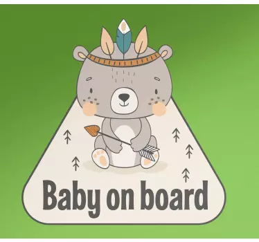 Etichete animale cu ilustrație adorabilă de urs - TenStickers